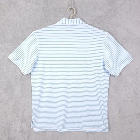 Peter Millar Polo Shirt Summer Comfort Mens XL Blue Golf Striped - Picture 3 of 11